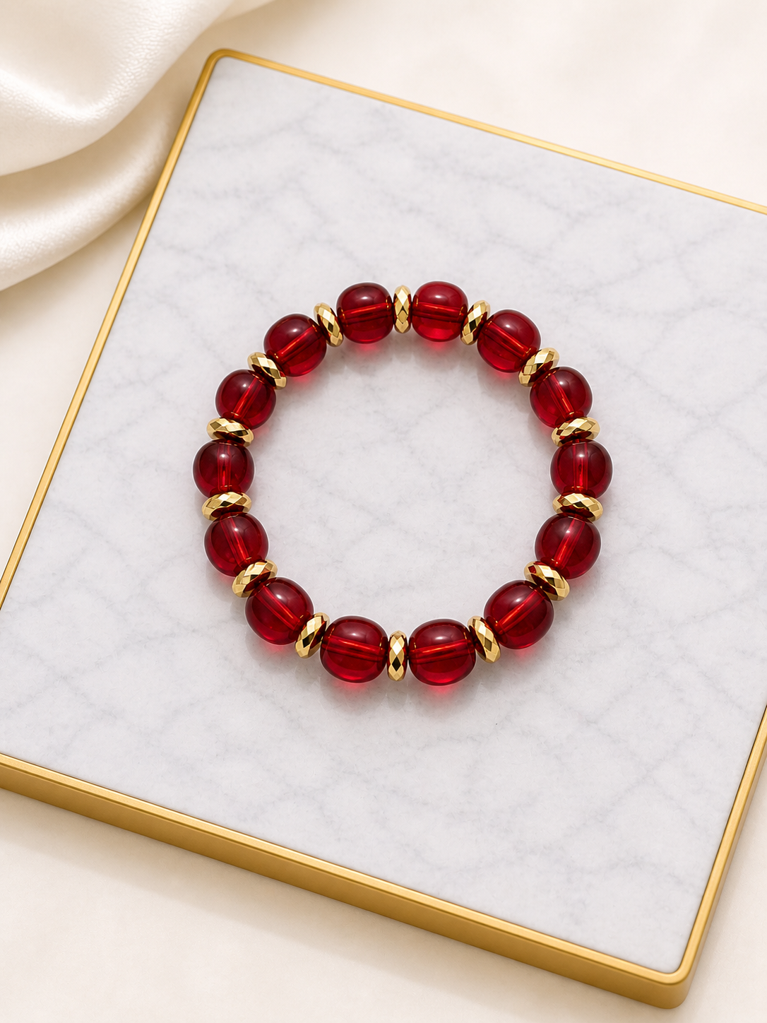 Ruby flame bracelet