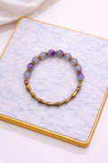 Lavender bloom bamboo bracelet
