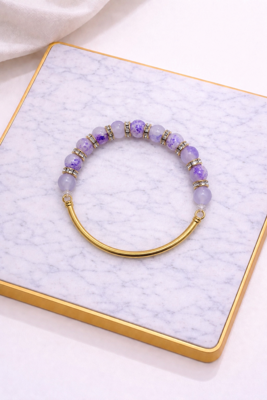 Soft violet gold bracelet